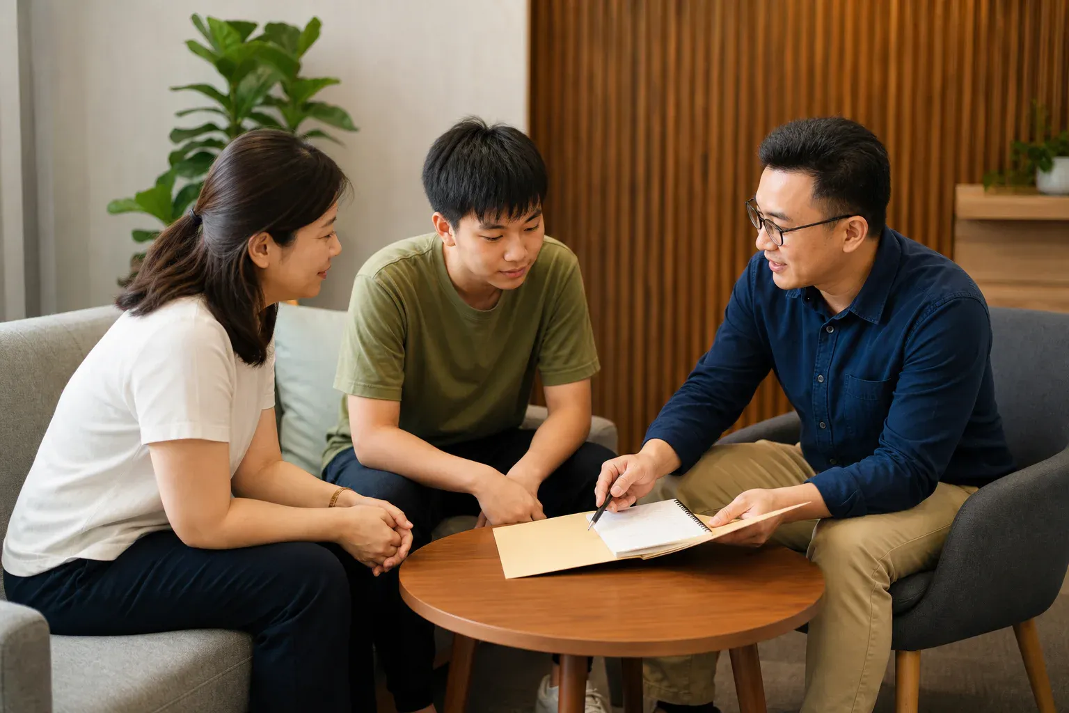 马来西亚家庭与导师讨论SPM英文学习计划