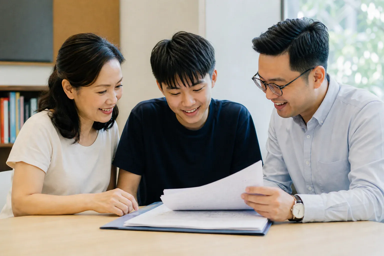 马来西亚学生与导师和家长一起回顾SPM英文学习进步